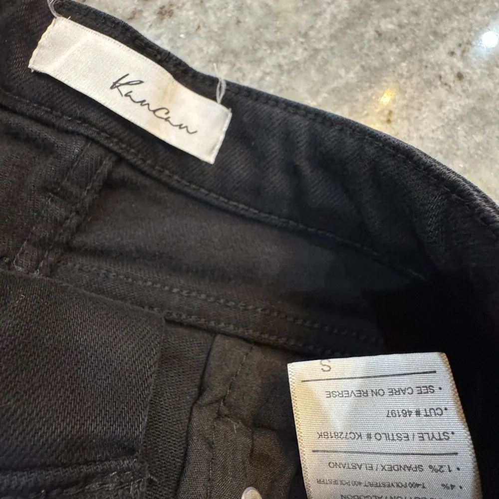 KanCan‎ 3/25 Jean Shorts Black Distressed Denim Ripped Frayed Cut Off